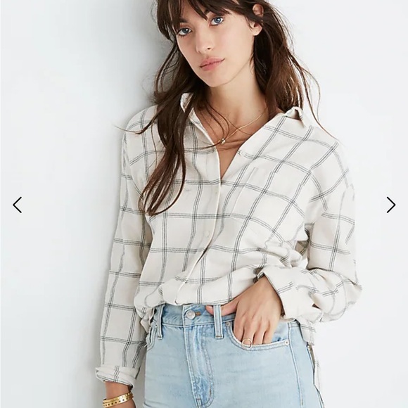 Madewell Oversized Flannel Shirt - Picture 1 of 6